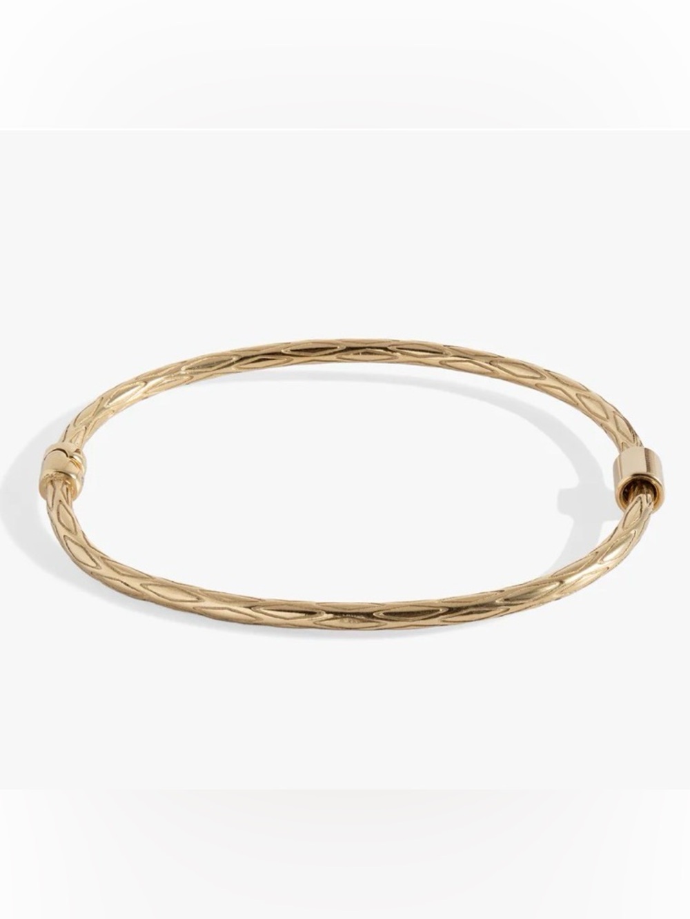 Alex and Ani Gold Interchangeable Diamond Texture Hinge Bracelet-SS - Picture 6 of 8